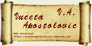 Vuceta Apostolović vizit kartica